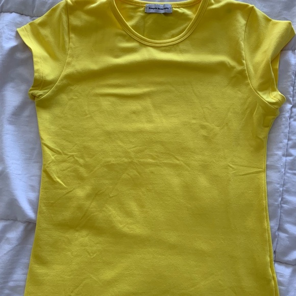 Francois Beauregard yellow woman’s tee shirt size L - Picture 5 of 7